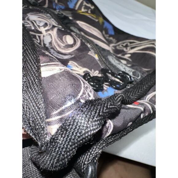 LeSportSac Snoopy Peanuts Sketch Classic Hobo Black Nylon Crossbody Bag - Picture 14 of 16